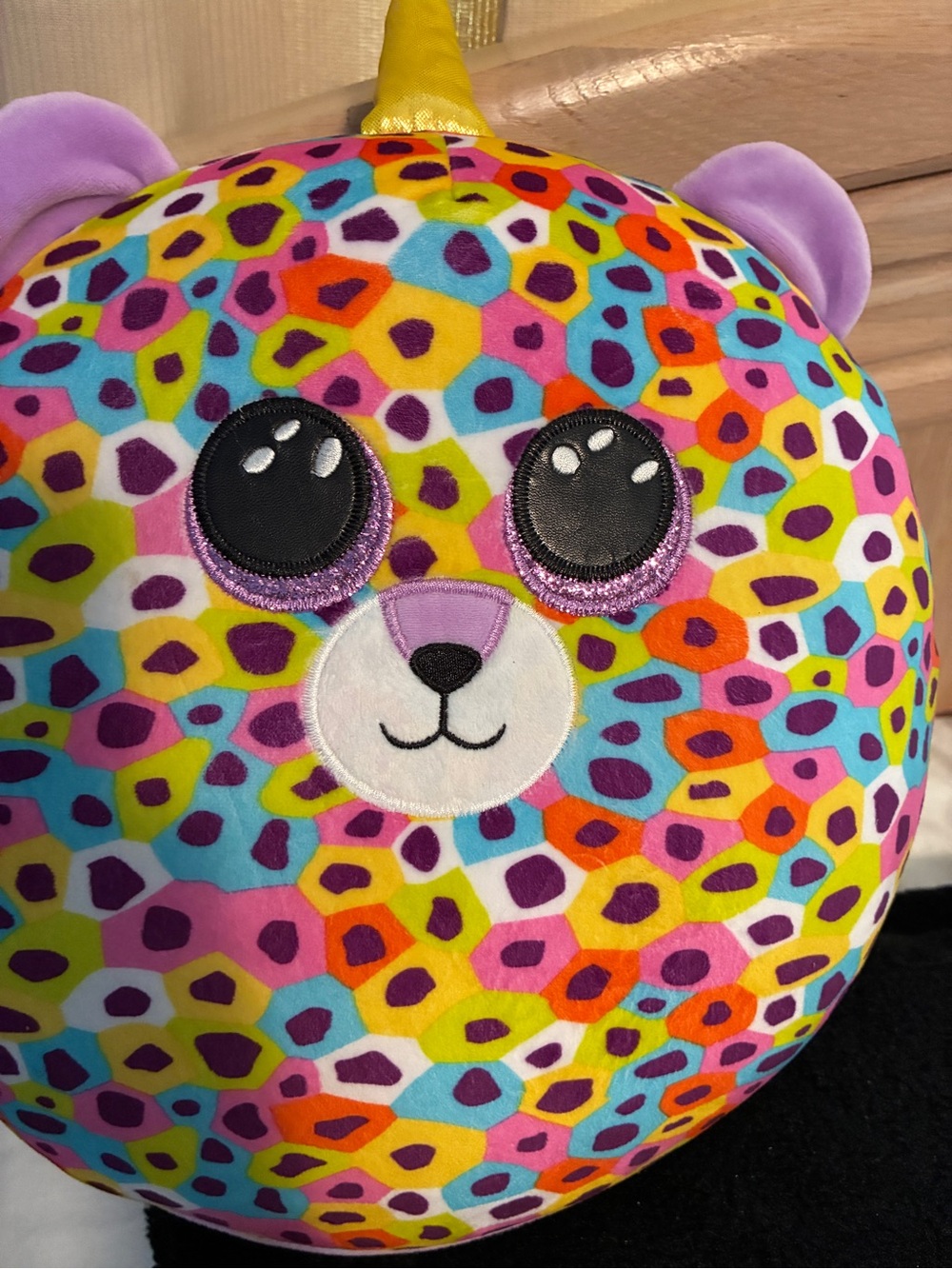 Ty Colorful Leopard Print Unicorn Plush Pillow - Picture 2 of 8